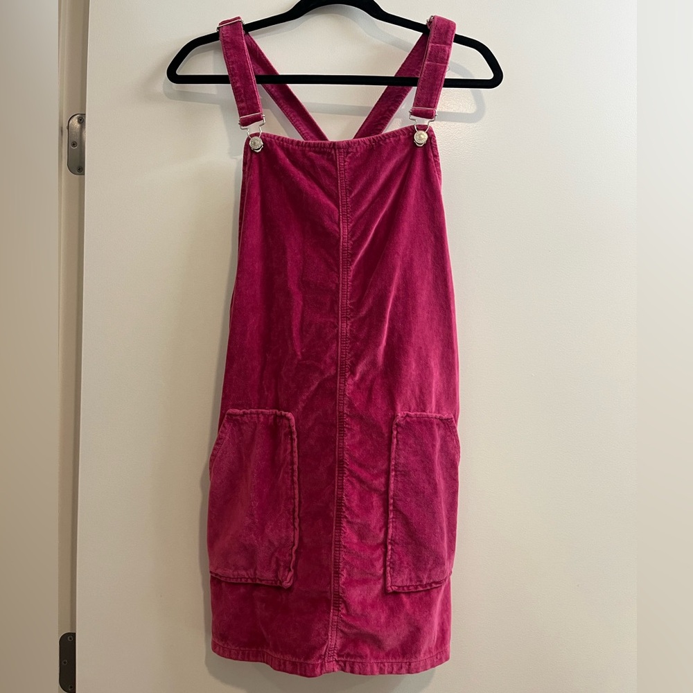 Topshop Fuchsia Corduroy Mini Dress